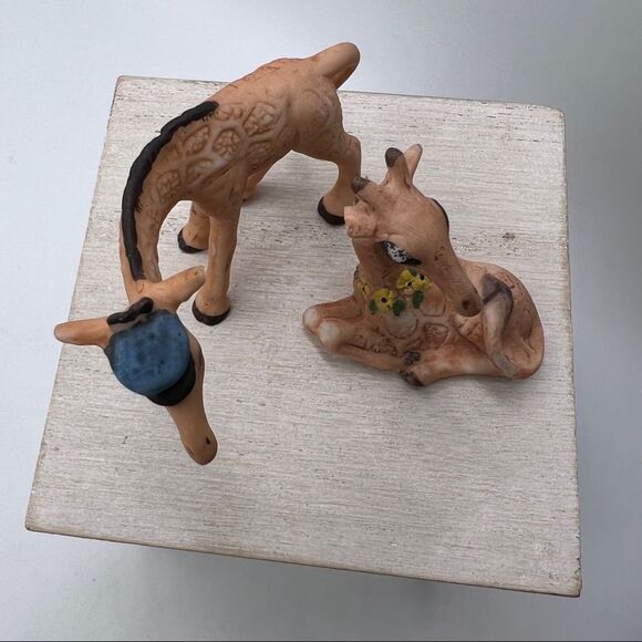 Giraffe 2 China Porcelain bundle no markings miniature figurine animal realistic - Picture 2 of 10